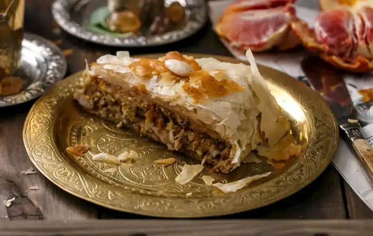 Delicious Moroccan Chicken Bastilla Dish
