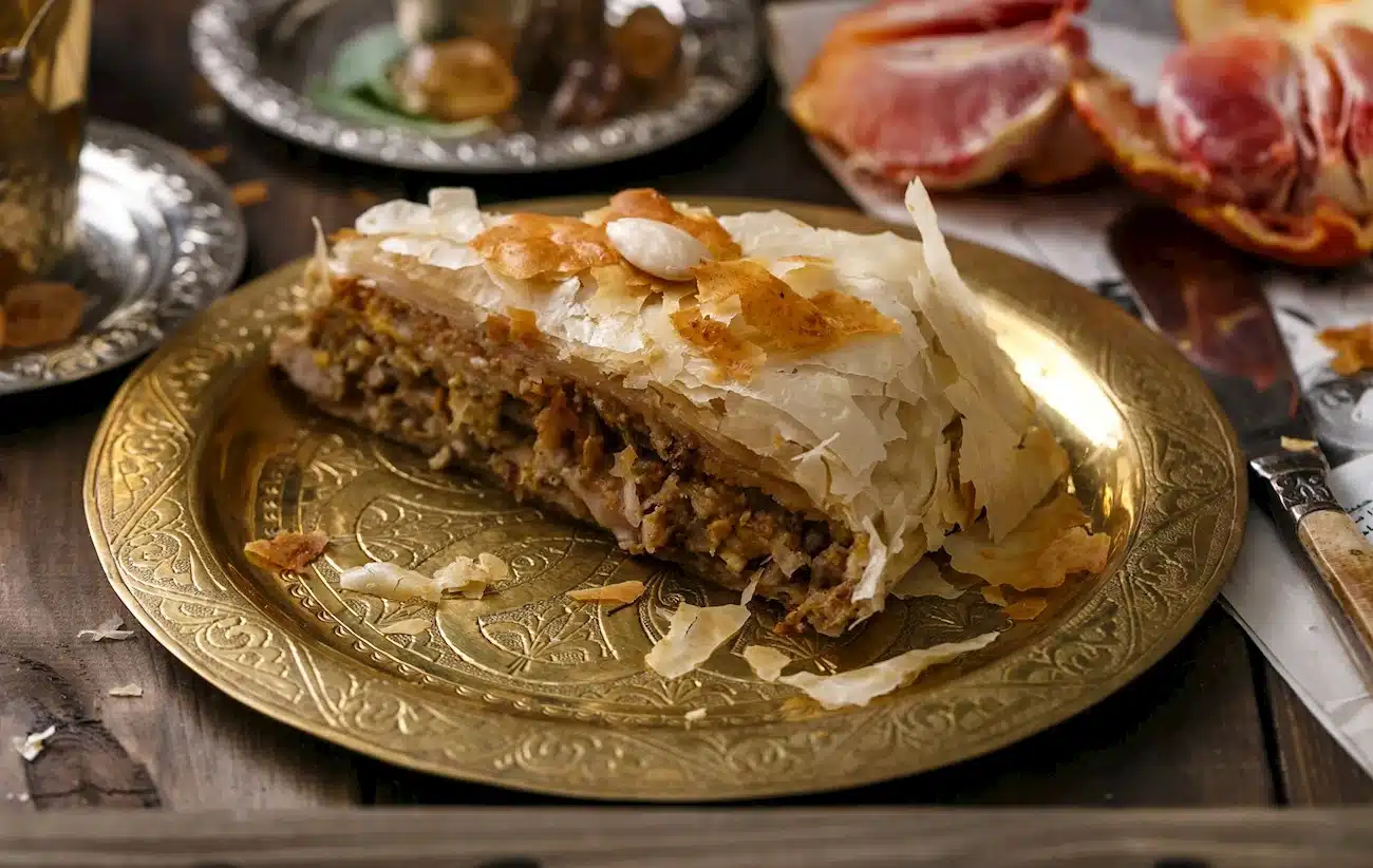 Delicious Moroccan Chicken Bastilla Dish