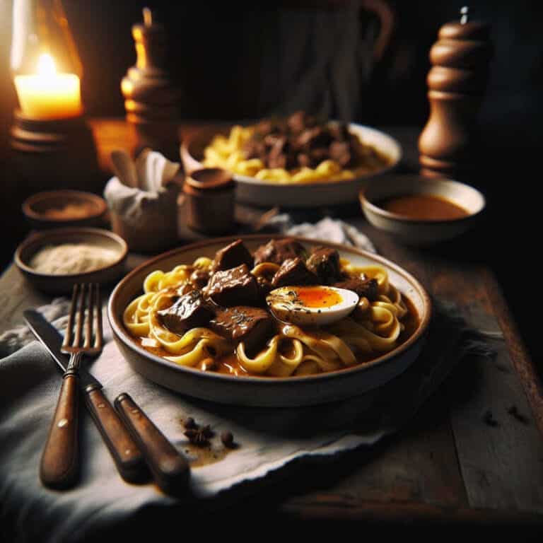 Creamy Beef and Egg Noodle
