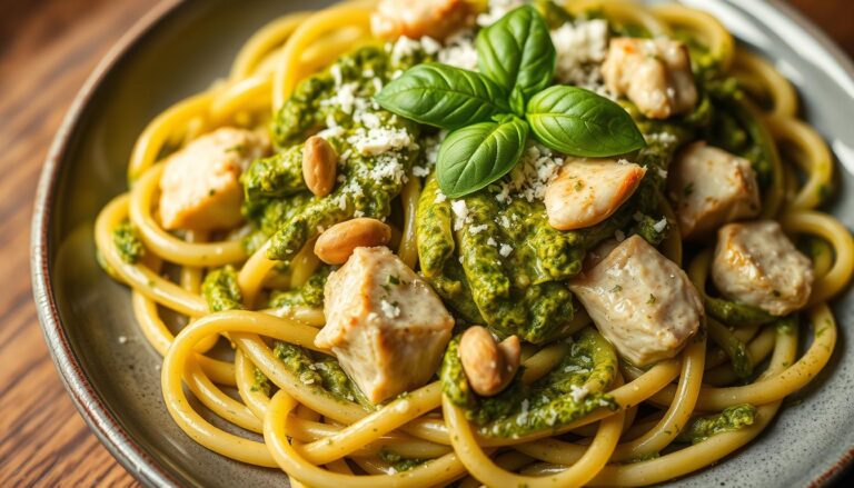 Creamy Pesto Chicken Pasta - A Tasty Meal