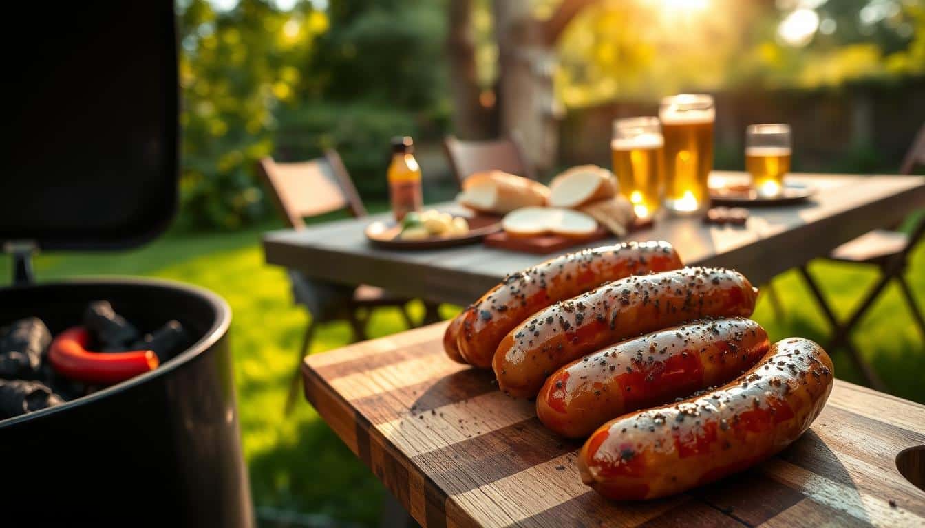 Bratwurst: Grilled Sausages with Mustard & Bread