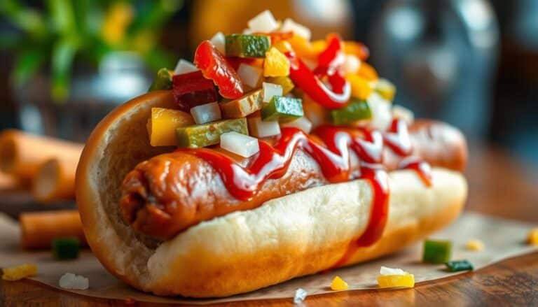 Delicious Hot Dogs: Sausage, Bun, and Toppings Galore