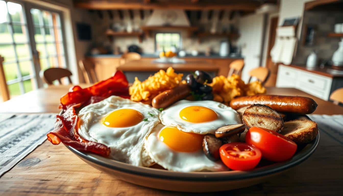 The Ultimate English Breakfast: Eggs, Bacon, Sausage & More